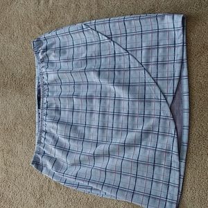 Plaid Wrap Front Skirt